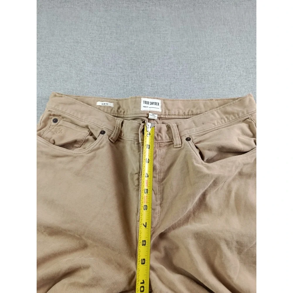 Todd Snyder Pants Mens 33X32 Beige Chino Slim FIt 5 Pocket Italian Moleskin